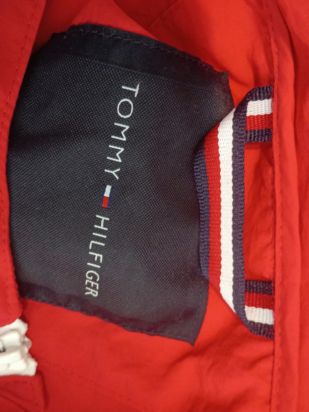 Tommy Hilfiger Red Pullover Windbreaker Jacket - Size XXL - Picture 6 of 8